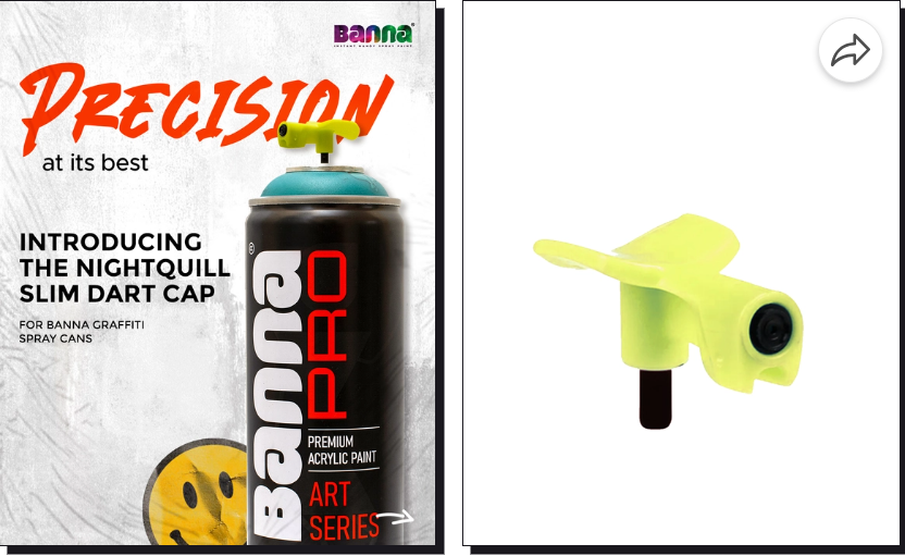 Nightquill Slim Dart Cap – Variable Skinny Cap for Precision Spray Painting (3mm-20mm)